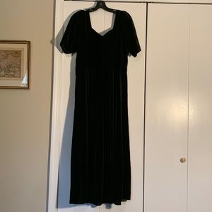 NWT Laura Ashley black velvet dress